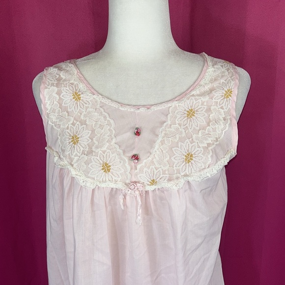 Vintage bundle of 2 pink Katz shift style nightgowns, med - Picture 6 of 15
